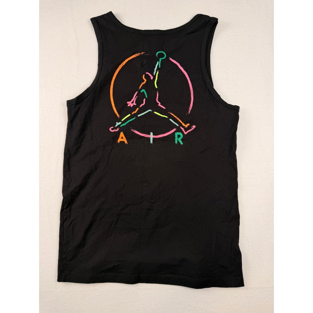 Jordan Mens Jumpman Air Graphic Tank Top Black Neon Logo Small CV3417-010 - Picture 7 of 7